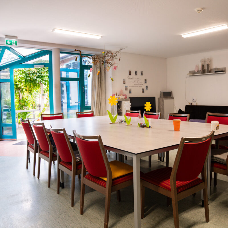 der Aufenthaltsraum der Einrichtung