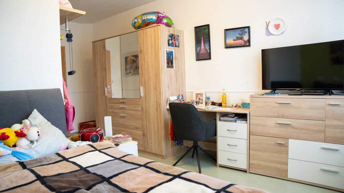 ein Zimmer einer Bewohnerin